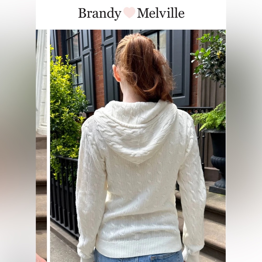 Brandy Melville White Knit Sweater - Picture 3 of 7